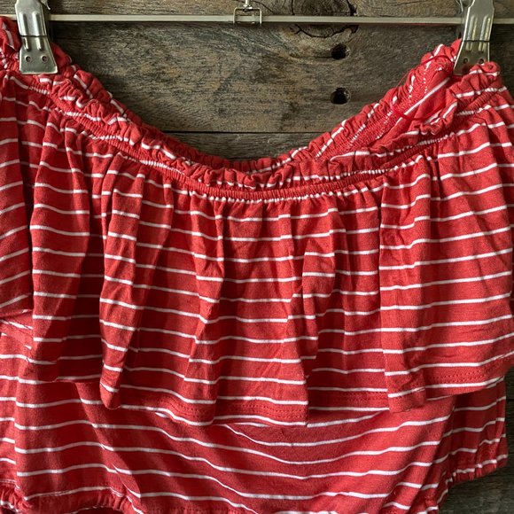 Abercrombie & Fitch Red and White Stripe Tube Top Size S - Picture 5 of 6